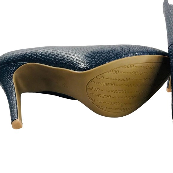 NW/OT Navy Lizard 4.5” Heel BCBGeneration Penni Lofty‎ Platform, Stiletto - Picture 5 of 10